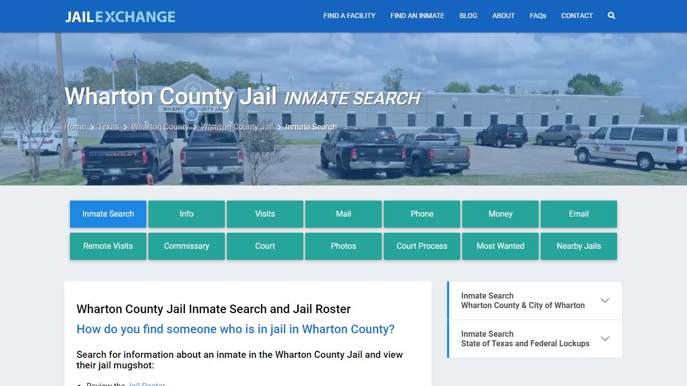 Inmate Search: Roster & Mugshots - Wharton County Jail, TX - Jail Exchange